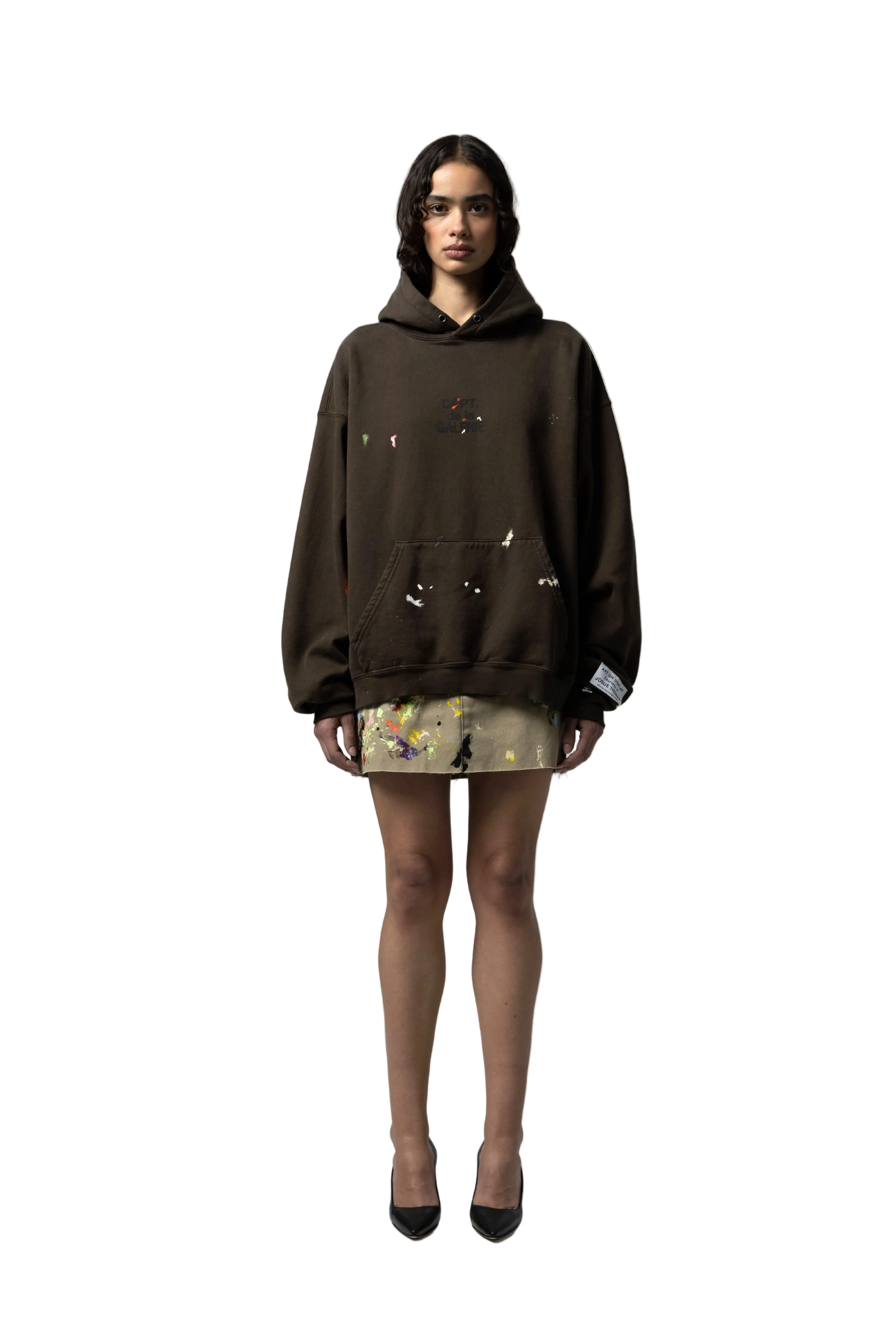 FRENCH LOGO PAINTED HOODIE - Image 4