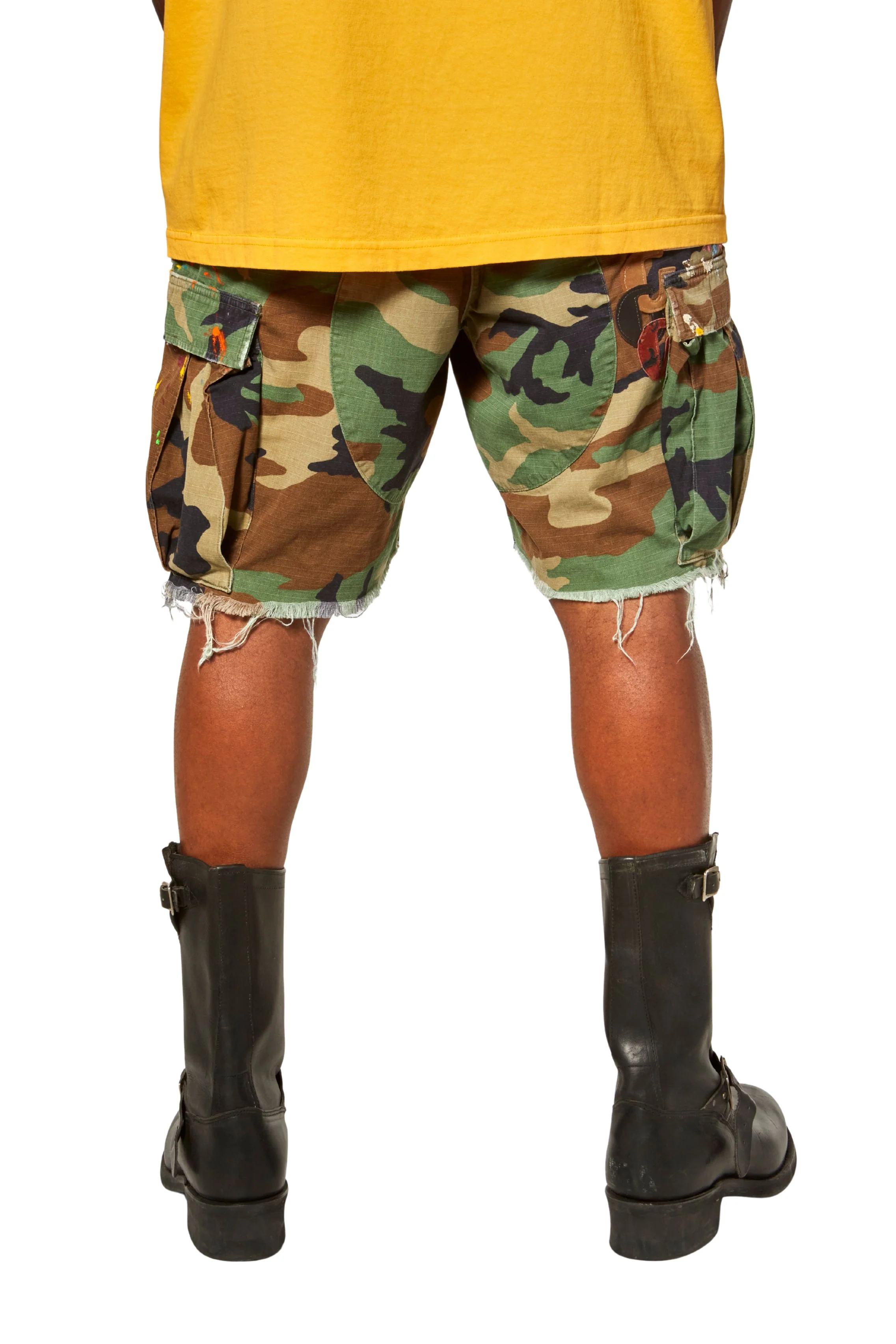 G PATCH WOODLAND CAMO CARGO SHORTS - Image 8