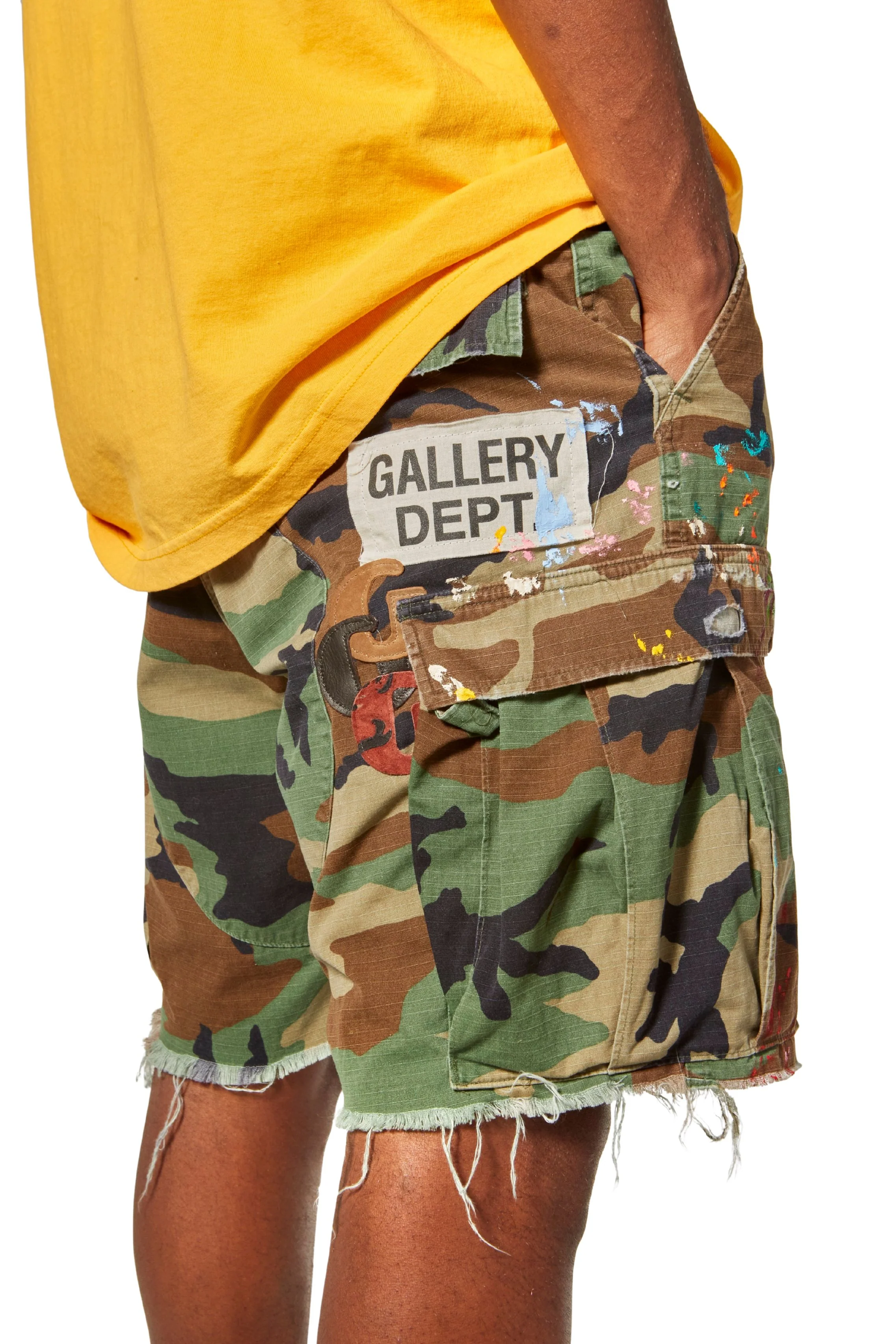G PATCH WOODLAND CAMO CARGO SHORTS - Image 9